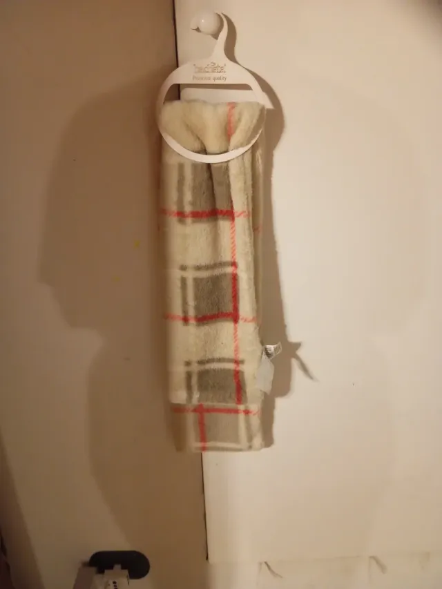 Sciarpa donna beige e rossa