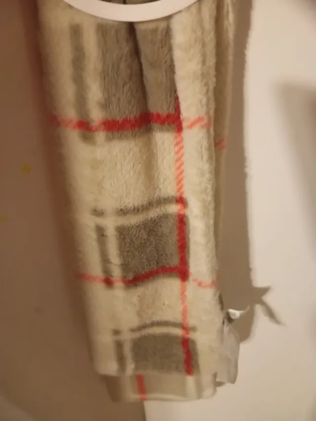 Sciarpa donna beige e rossa