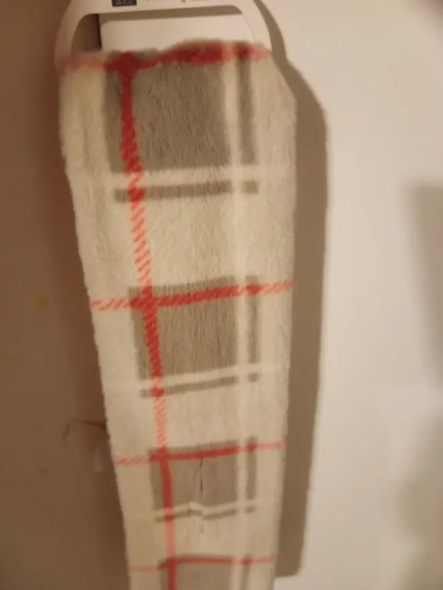 Sciarpa donna beige e rossa