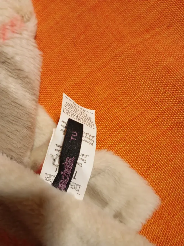 Sciarpa donna beige e rossa