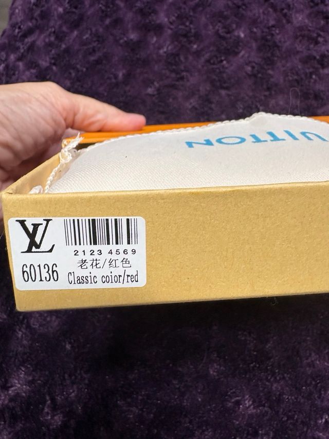 Cartera Louis Vuitton roja y marrón  Nueva