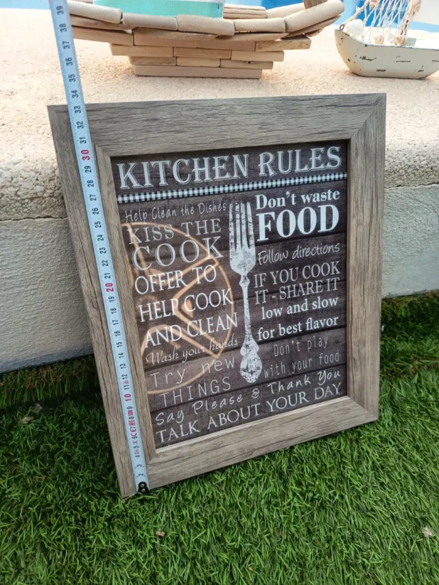 Cuadro Decorativo Kitchen Rules