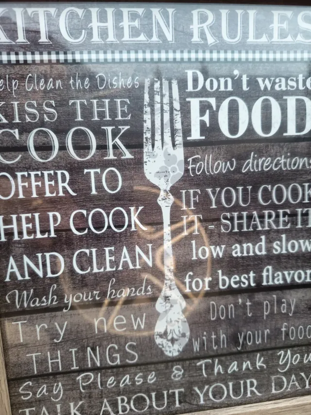 Cuadro Decorativo Kitchen Rules