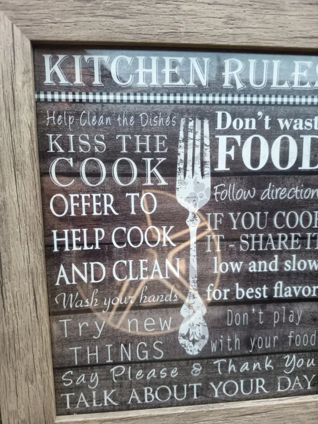 Cuadro Decorativo Kitchen Rules