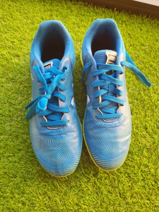 Zapatillas Puma Fútbol Talla 42 Azul/Amarillo