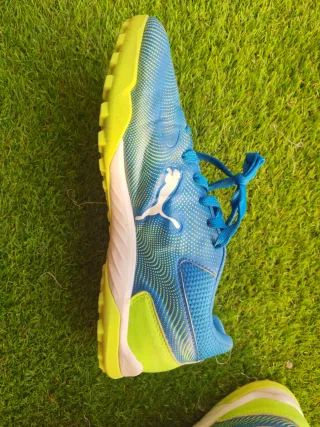 Zapatillas Puma Fútbol Talla 42 Azul/Amarillo