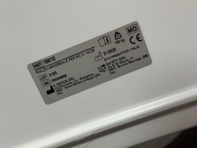 Rialzo universale per WC - Altezza 14 cm