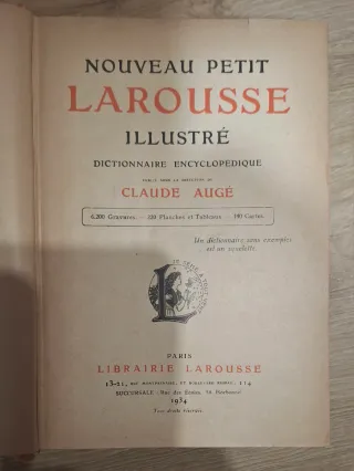 Nouveau Petit Larousse Illustré Edizione 1934