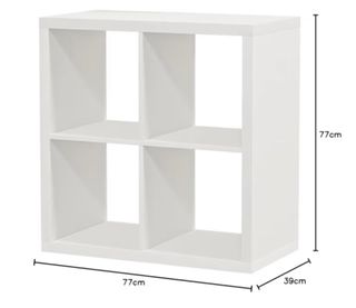 Armario blanco 4 cubos 77x39x77cm