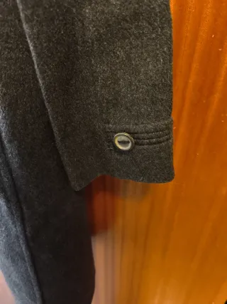 Abrigo paño Zara gris