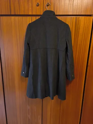 Abrigo paño Zara gris