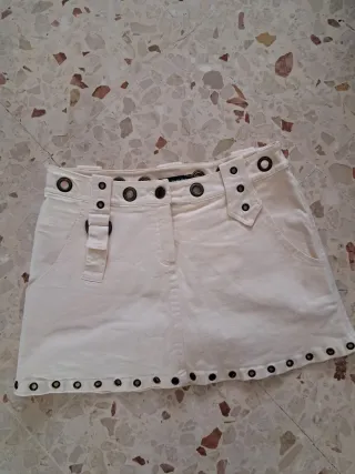 Minigonna beige vintage taglia XS