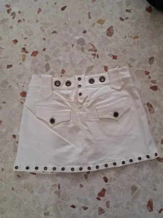 Minigonna beige vintage taglia XS