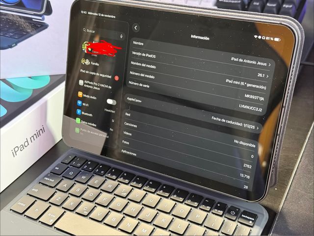 iPad Mini 6 64Gb Wi-Fi + Cellular Gris Espacial