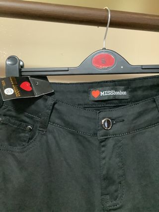 Pantaloni neri Miss Bonbon donna