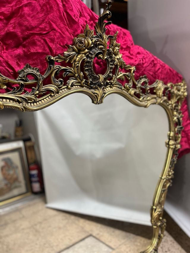 Gran Espejo Antiguo de Bronce