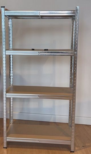 Scaffale metallo e legno 5 ripiani