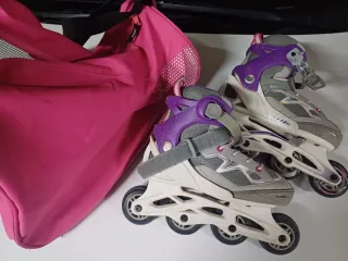 Patines Oxelo niña talla 34-37 Regalo bolsa transp