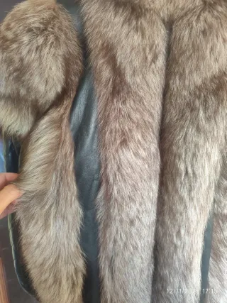 Abrigo Piel Zorro Plateado Saga Fox