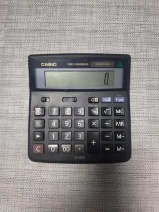 Calculadora Casio D-20ER Euro Conversion