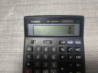 Calculadora Casio D-20ER Euro Conversion