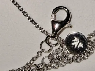 Collana cuore cristallo blu e bianchi