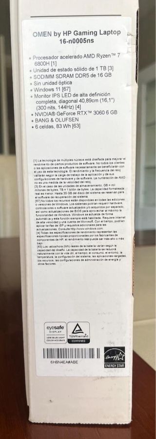 Portátil HP Omen 16-N0005NS Gaming