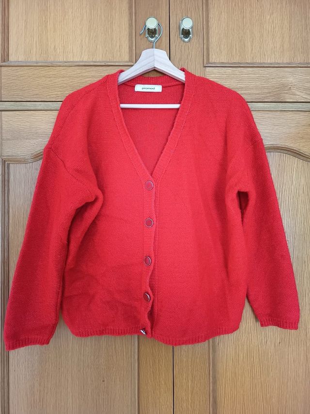 Cárdigan rojo Promod