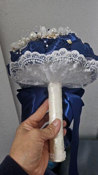 Ramo de Novia/Eventos Azul y Dorado