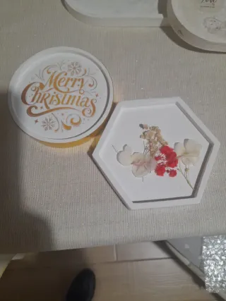 Piattini decorativi in gesso ceramico