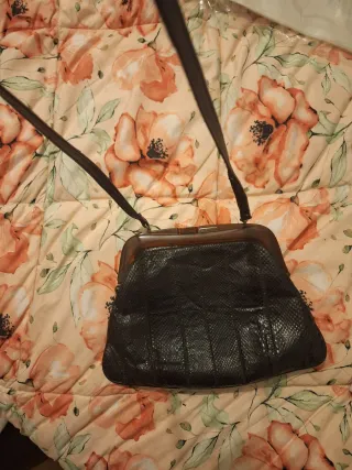 Borsa vintage pitonata tracolla