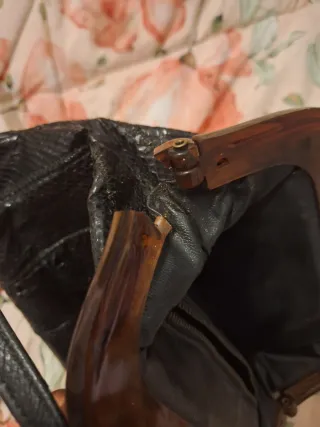 Borsa vintage pitonata tracolla