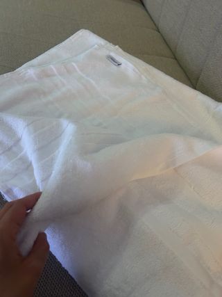 Asciugamano telo in cotone bianco