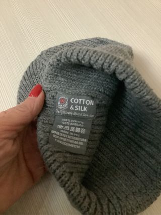 Cappello Cotton & Silk grigio uomo