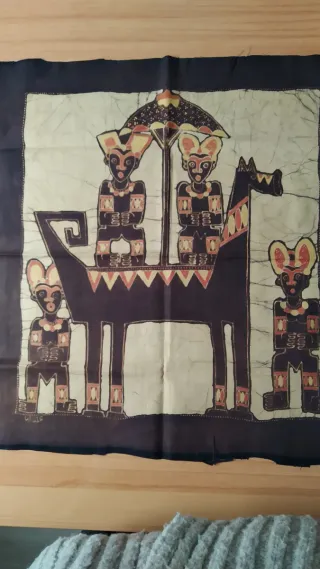 Pintura Batik Indonesia Figuras