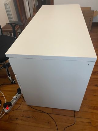 Escritorio blanco madera amplio