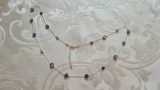 Collana vintage H.L. Brown con madreperla e pietre