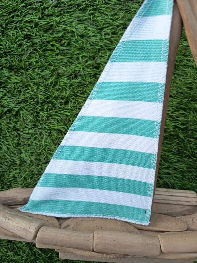 Barco decorativo madera y tela