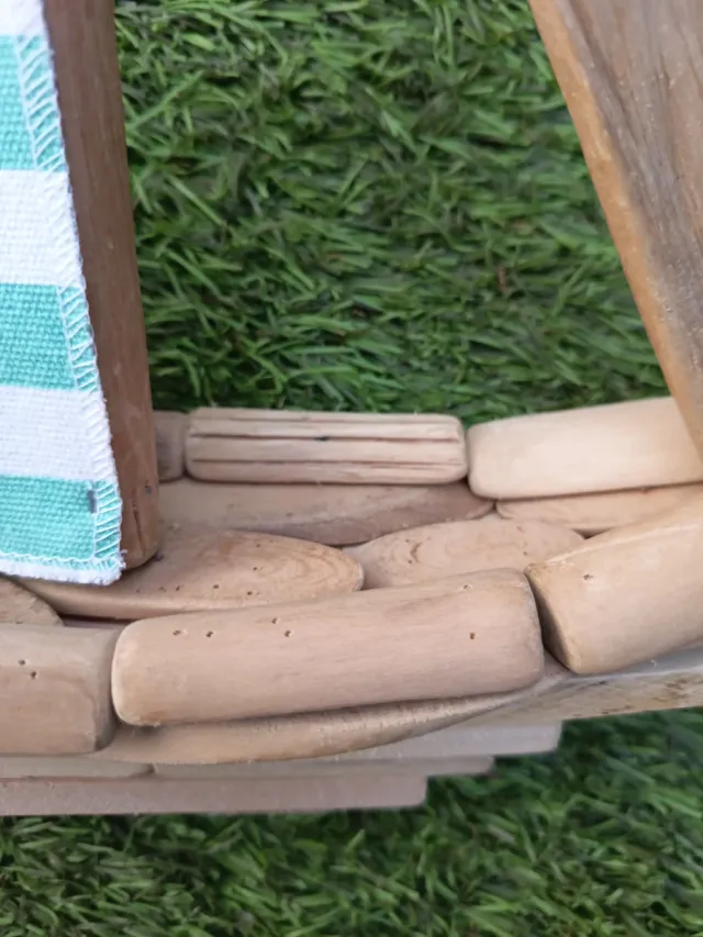 Barco decorativo madera y tela