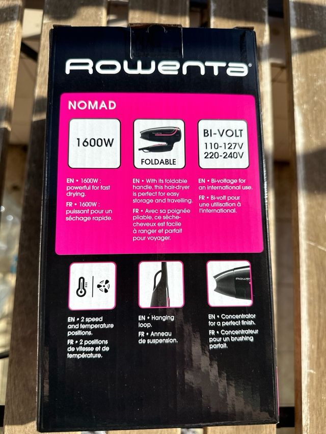 Secador Rowenta Nomad 1600W