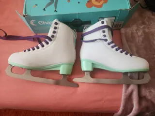 Patines de hielo Chaya blancos y menta talla 37