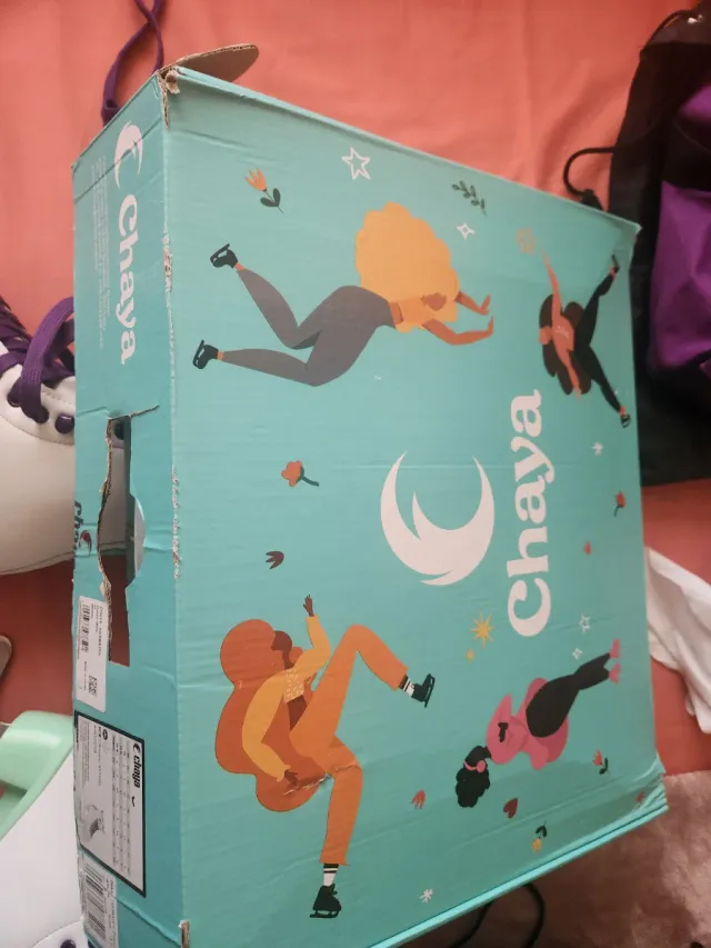 Patines de hielo Chaya blancos y menta talla 37