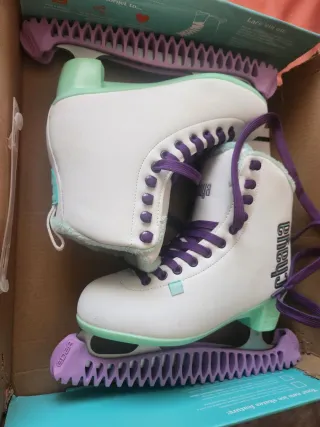 Patines de hielo Chaya blancos y menta talla 37