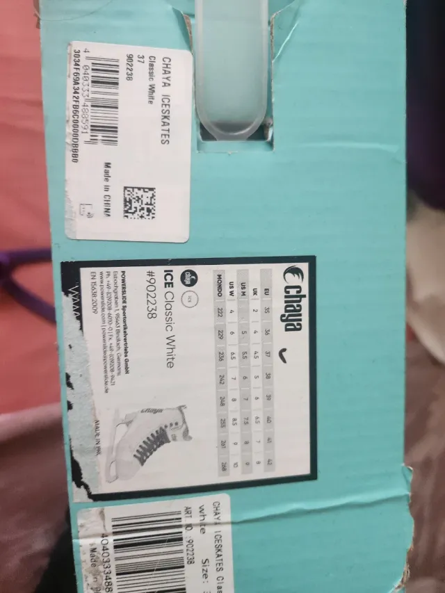 Patines de hielo Chaya blancos y menta talla 37