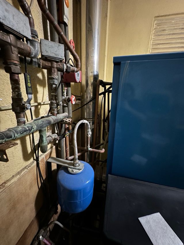 Caldera gasoil azul y gris