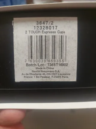 Nespresso Touch Collection 2 tazzine