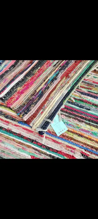 Tappeto multicolore extra large in cotone naturale