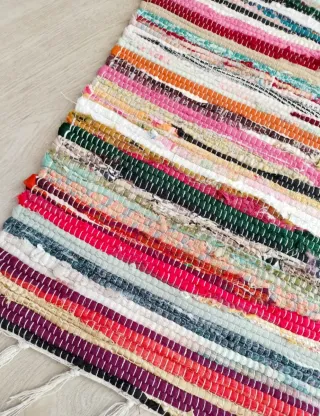 Tappeto multicolore extra large in cotone naturale