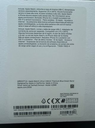 Apple Watch Ultra 49mm Plata