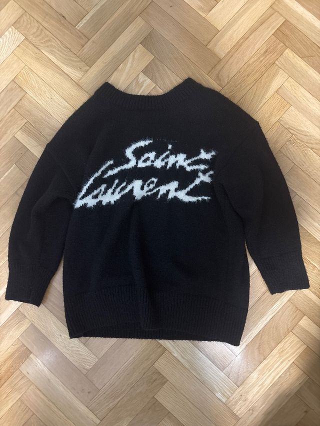 Jersey Saint Laurent Negro Logo
